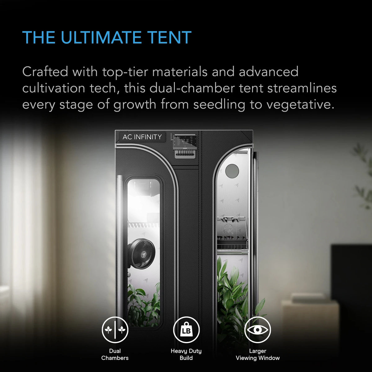 AC Infinity CLOUDLAB 743D – Infografik The Ultimate Tent