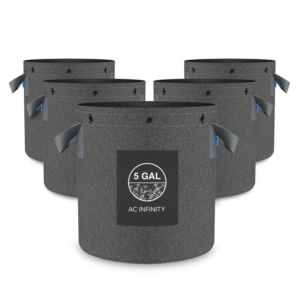 AC Infinity Stofftöpfe – 19 Liter, 500 g/m², 5er-Pack