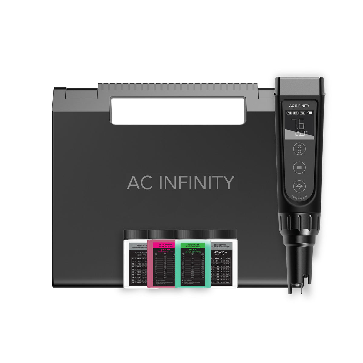 AC Infinity Hydroponic Meter PRO – pH-/EC-Messgerät mit Wechselsonde