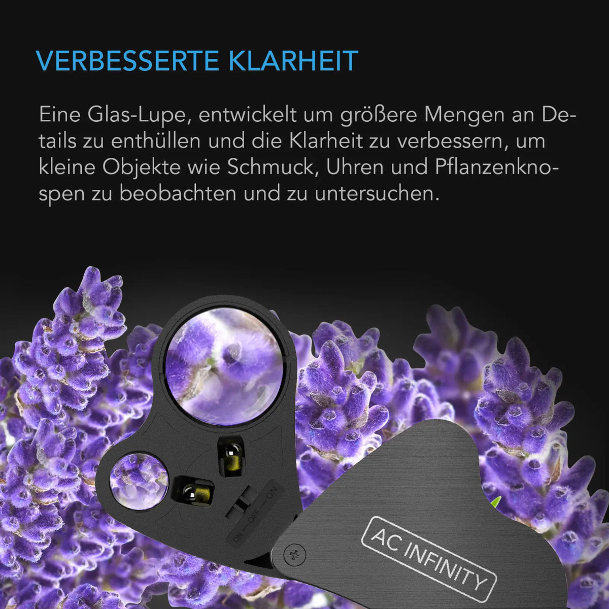 AC Infinity Juwelierlupe – Infografik Verbesserte Klarheit