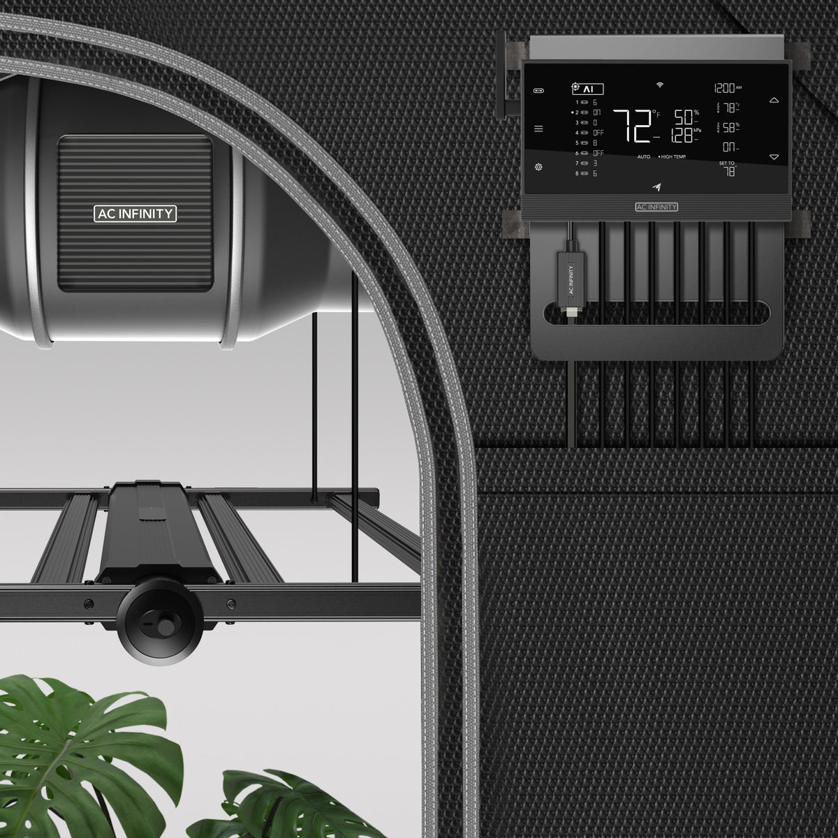 AC Infinity UIS Beleuchtungsadapter Typ A – Anwendungsbeispiel