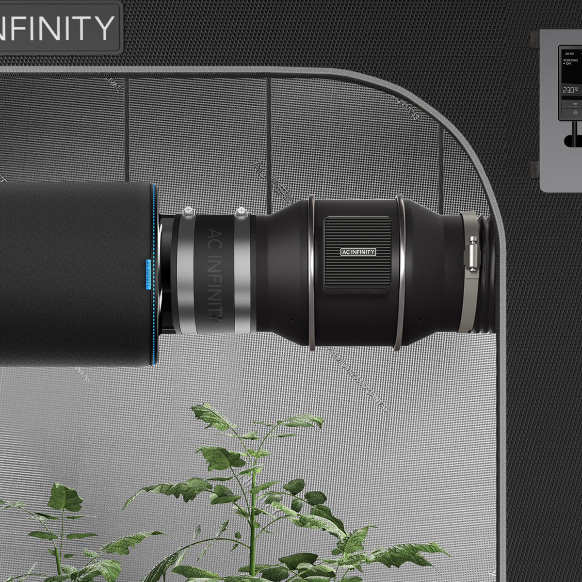 AC Infinity Geräuschreduktionsklemme – Anwendungsbeispiel