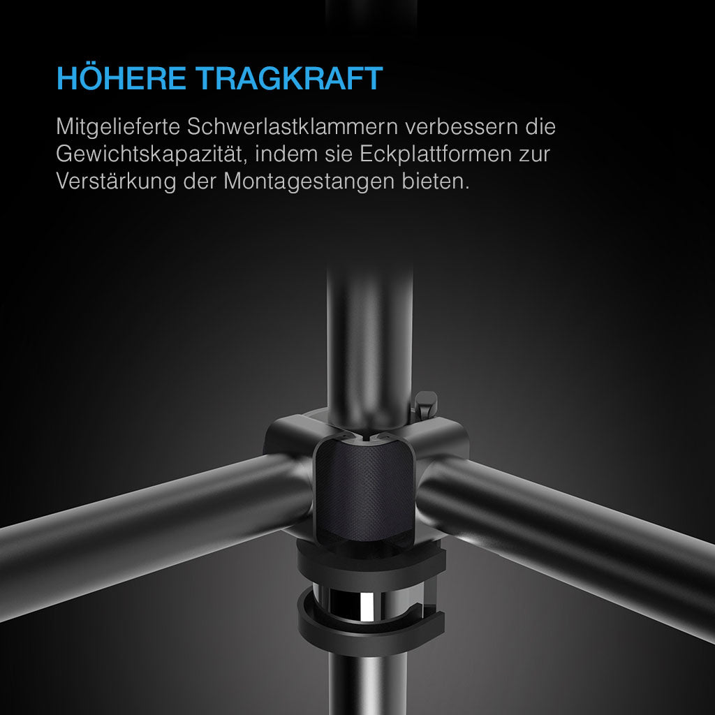 AC Infinity Montagestangen – Infografik Höhere Tragkraft