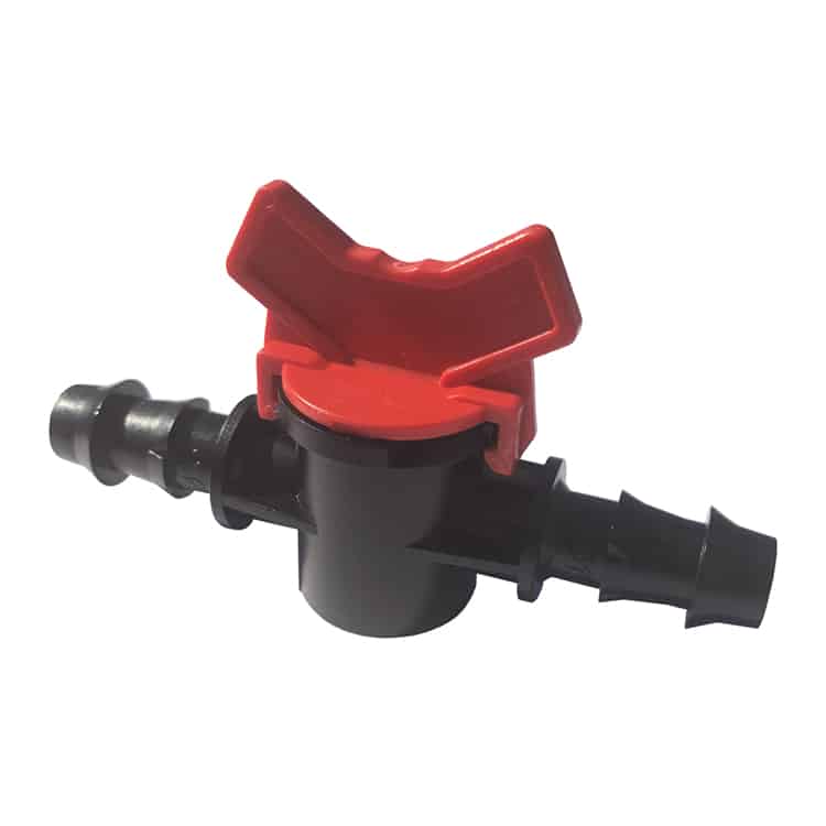 AutoPot Absperrhahn für 16-mm-Schlauch mit rotem Hebel