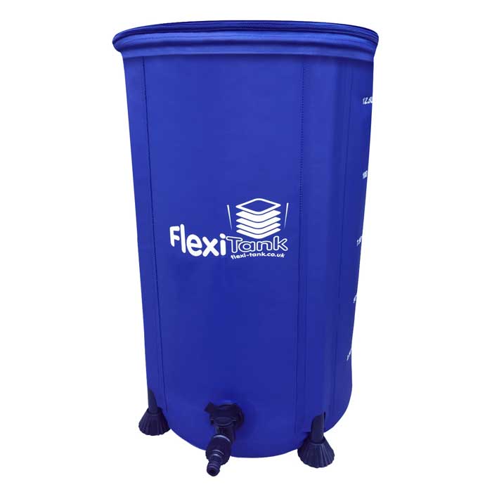 AutoPot FlexiTank 50 Liter, blau, aufgebaut, mit Hahn