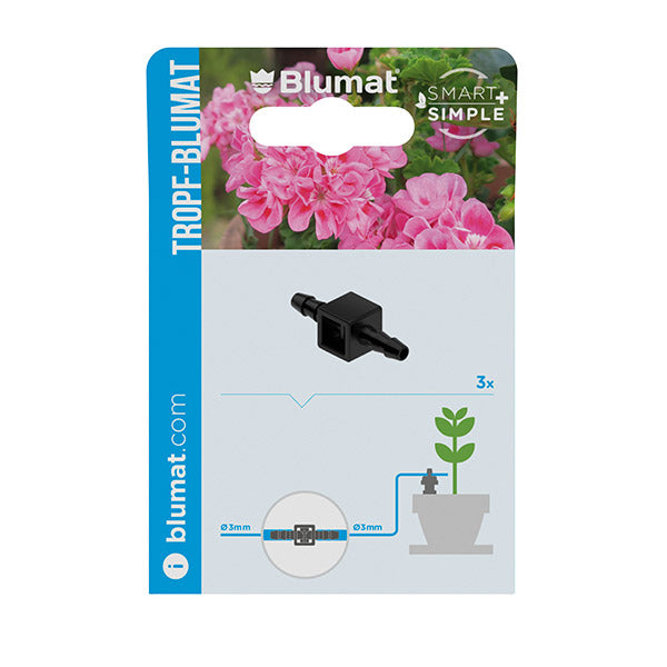 Blumat Mini-Verbinder 3-3 mm, Verpackung Vorderseite