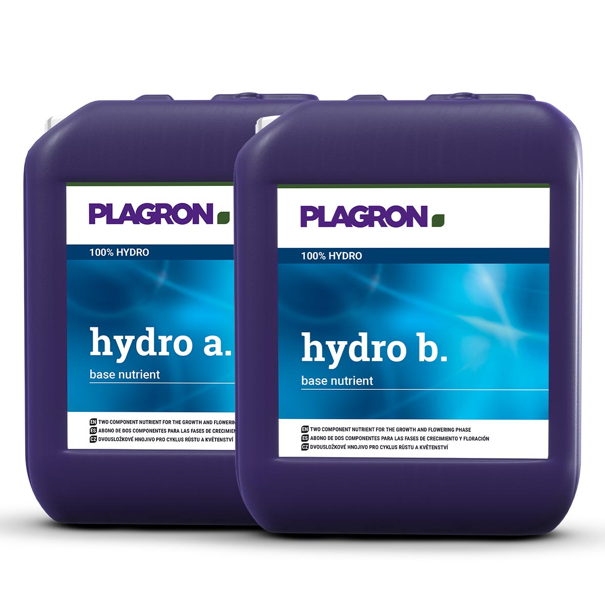 Plagron Hydro A+B Set 5 L A + 5 L B, zwei Kanister, mineralischer Hydro-Dünger