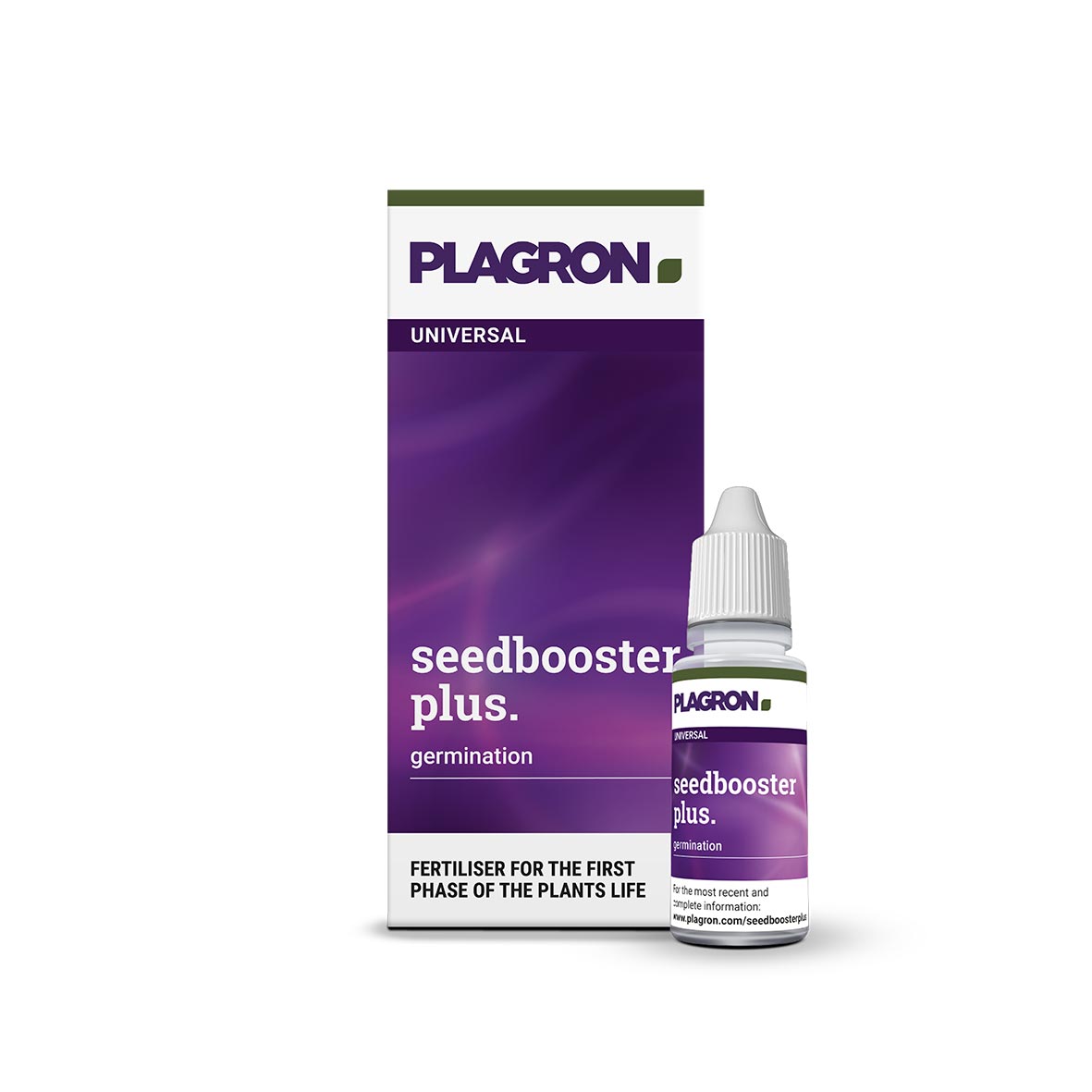 Plagron Seed Booster Plus 10 ml, Verpackung und Tropfflasche, Anzuchtdünger für die Keimung