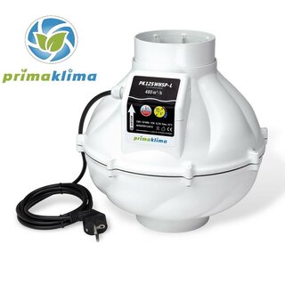 Prima Klima Silenced Fan Whisperblower 1 Speed 480m³/h 125mm