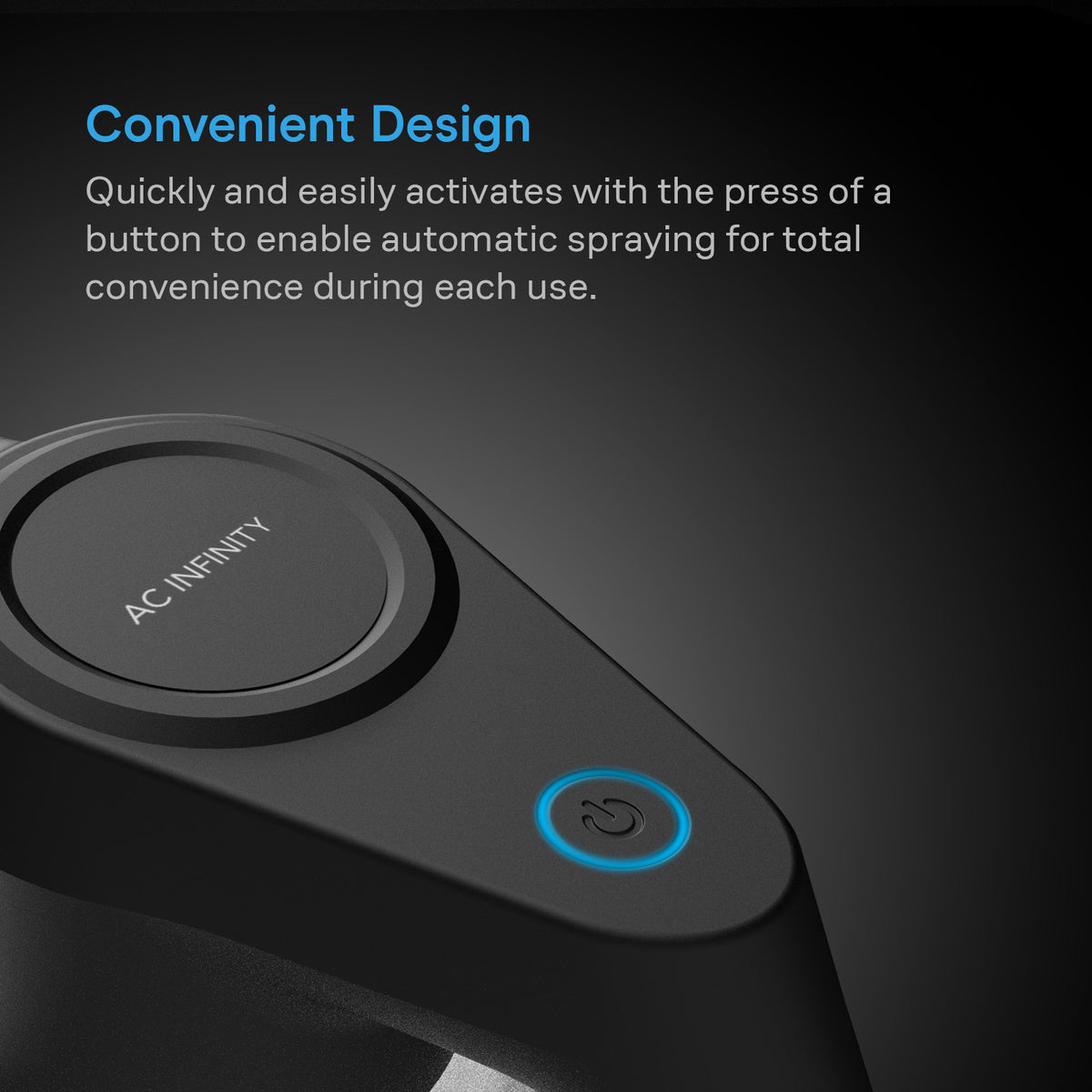AC Infinity automatischer Wassersprüher – Infografik Convenient Design