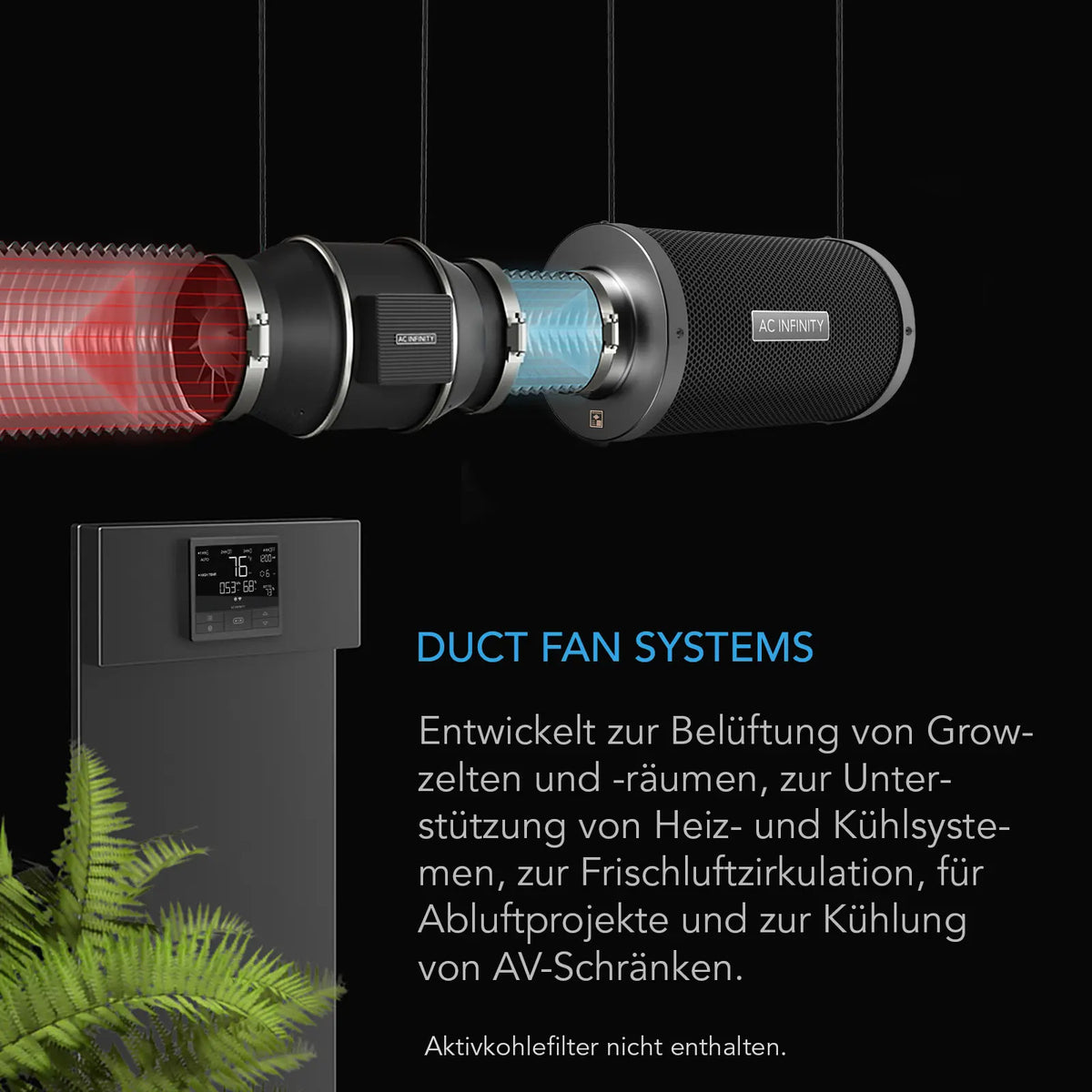 AC Infinity CLOUDLINE T8 – Infografik Duct Fan Systems