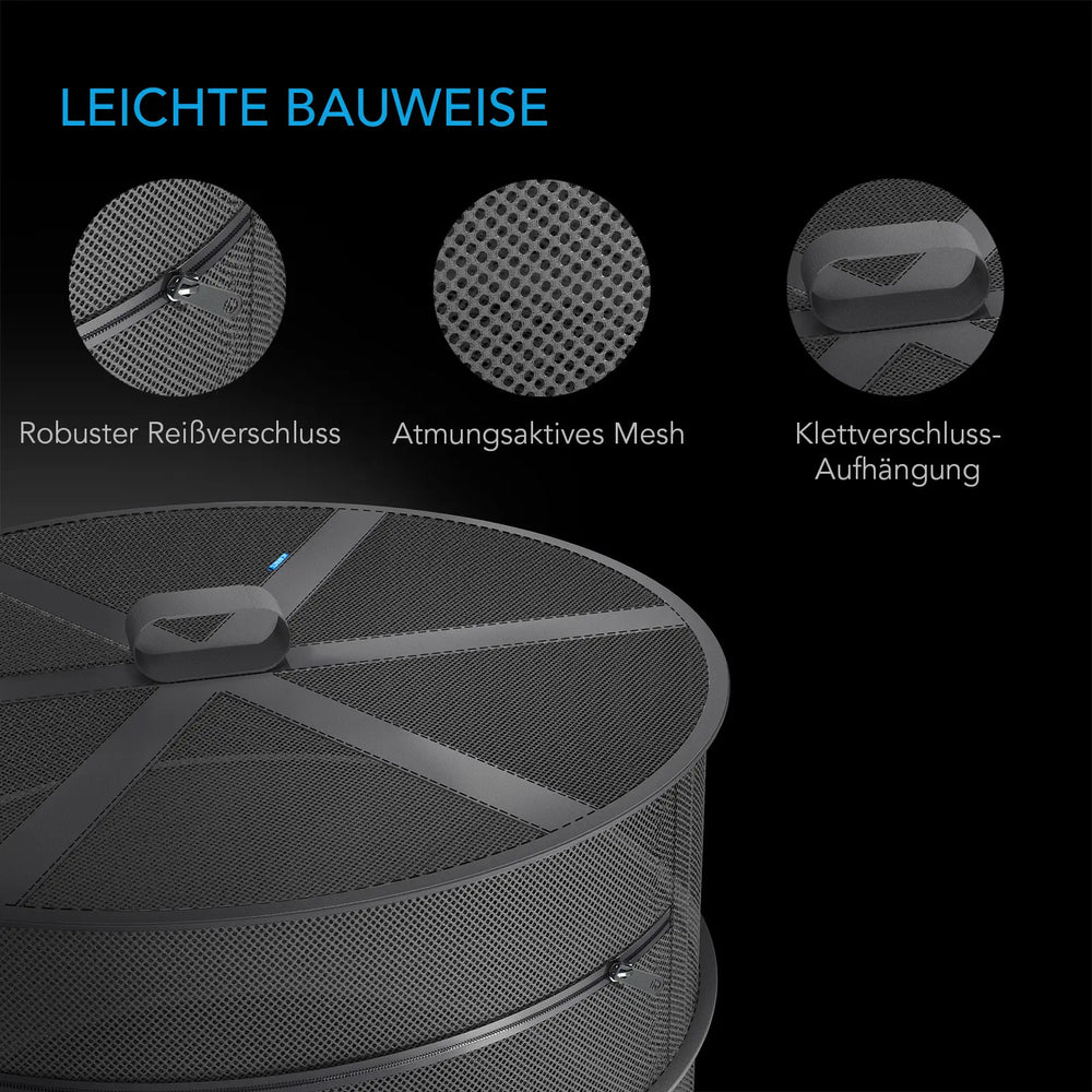 AC Infinity Trockengestell – Infografik Leichte Bauweise