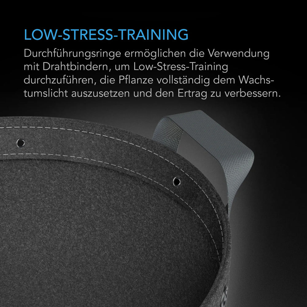 AC Infinity Stofftöpfe – Infografik Low-Stress-Training