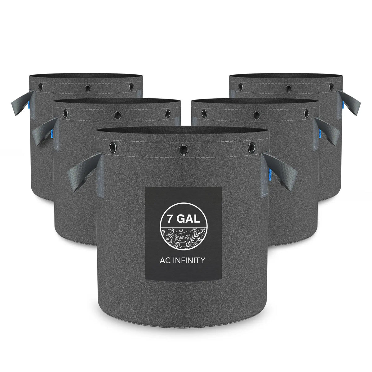 AC Infinity Schwerlast-Stofftöpfe – 26,5 Liter, Ø 35,5 cm, 5er-Pack