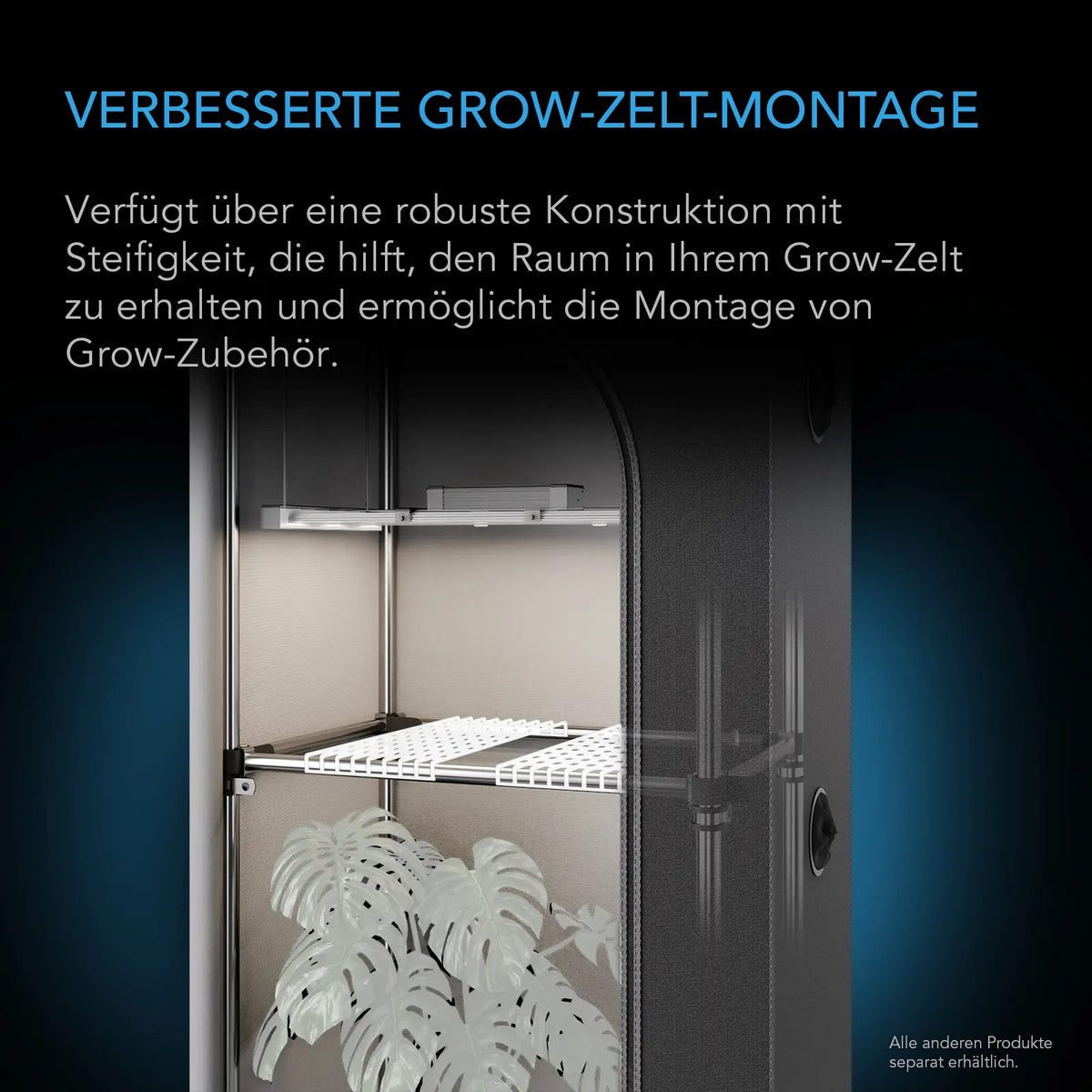 AC Infinity Grow-Zelt-Montagestangen – Infografik Verbesserte Grow-Zelt-Montage