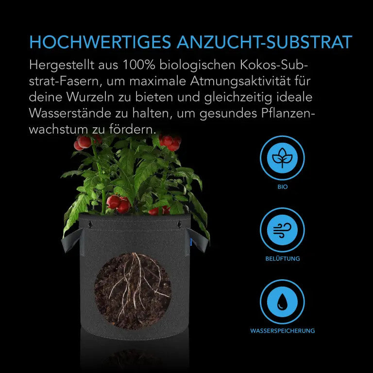 AC Infinity Kokos-Quellblock – Infografik Hochwertiges Anzucht-Substrat