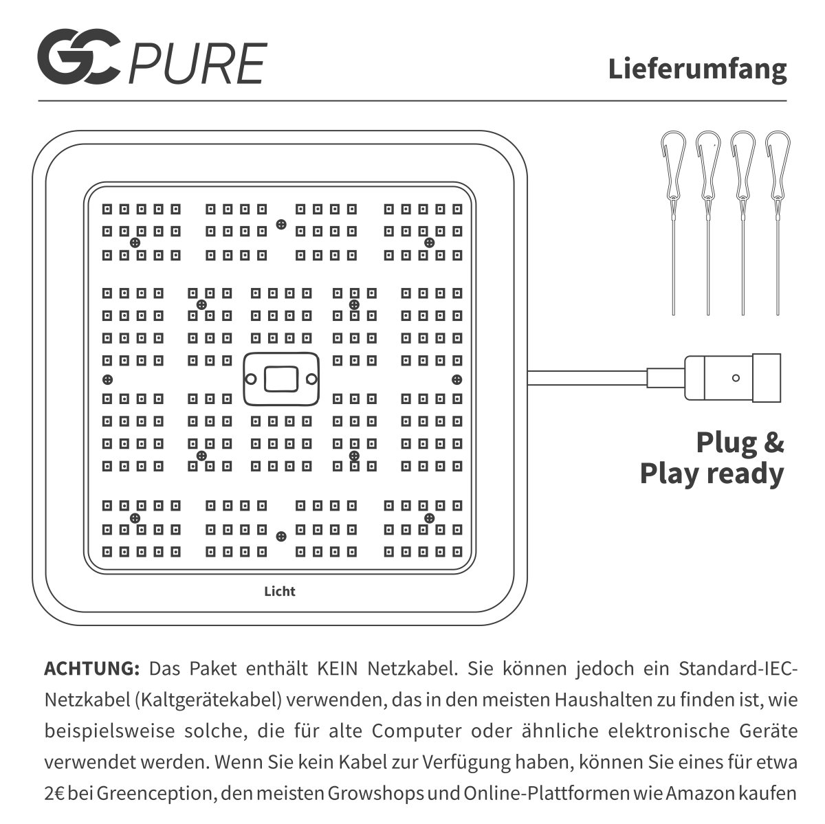 Greenception GC Pure mit 80 Watt Vollspektrum