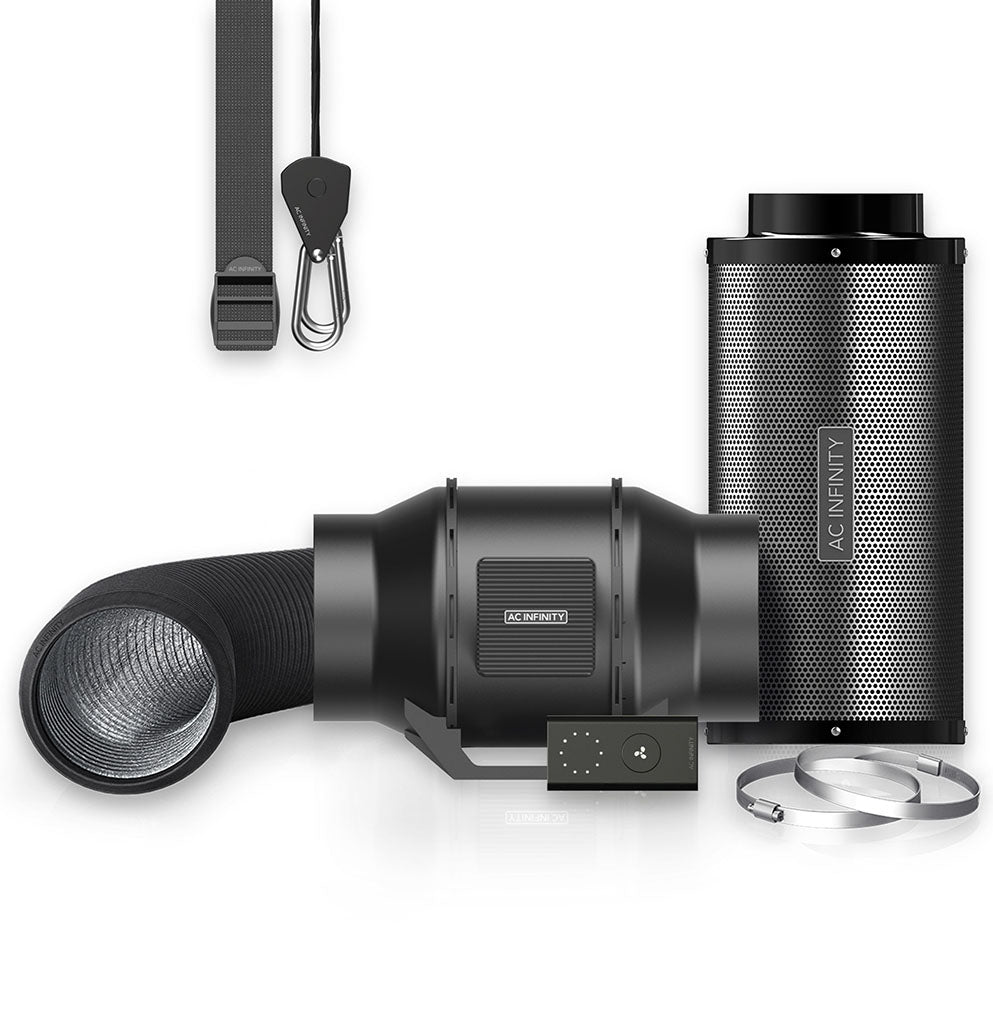 AC Infinity Luftfilter-Set 150 mm mit Lüfter und Aktivkohlefilter