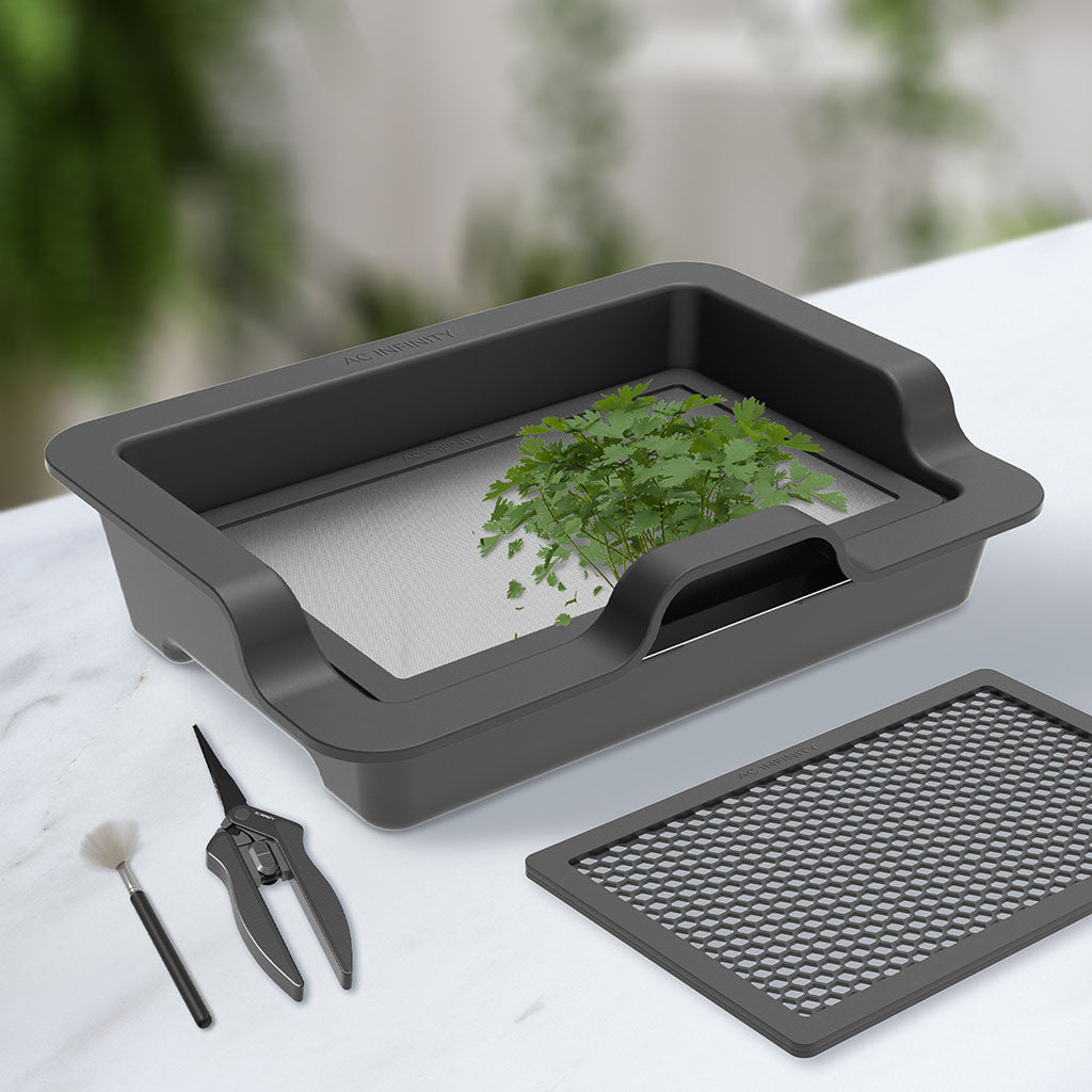 AC Infinity Trim-Tablett-System bei der Pflanzenverarbeitung