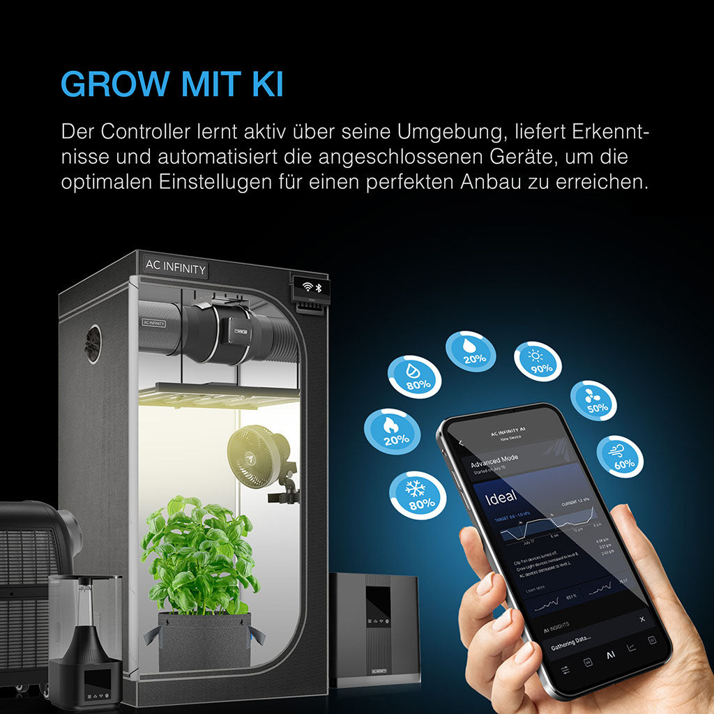 KI-gestuetzte Grow-Steuerung mit dem AC Infinity Controller AI+