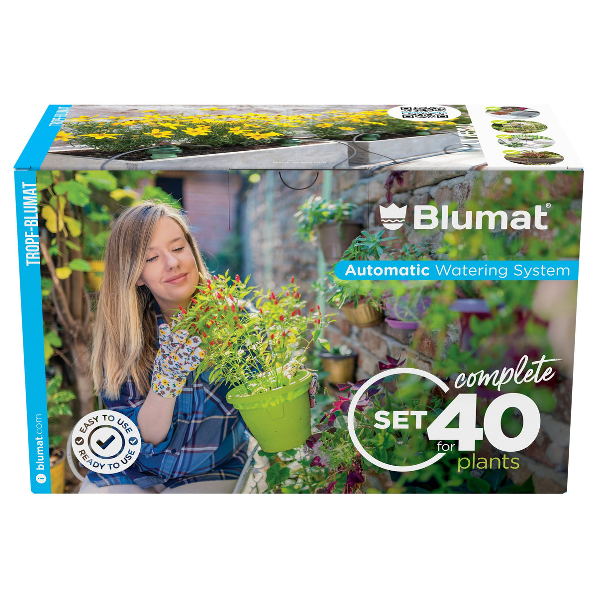 Blumat Tropf-Blumat Set40-PLUS Bewässerungsset, Verpackung Vorderseite