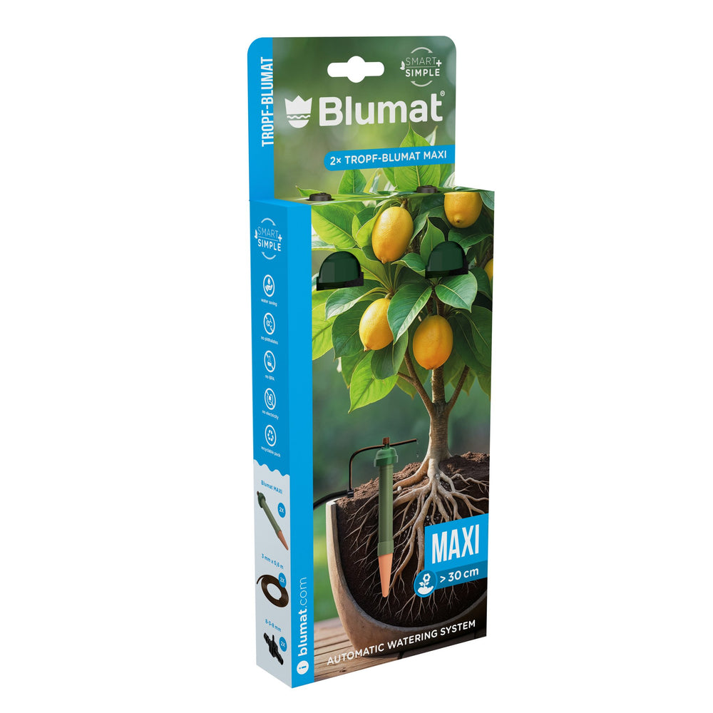 Blumat Tropf-Blumat Maxi, 2 Stück, Verpackung Schrägansicht