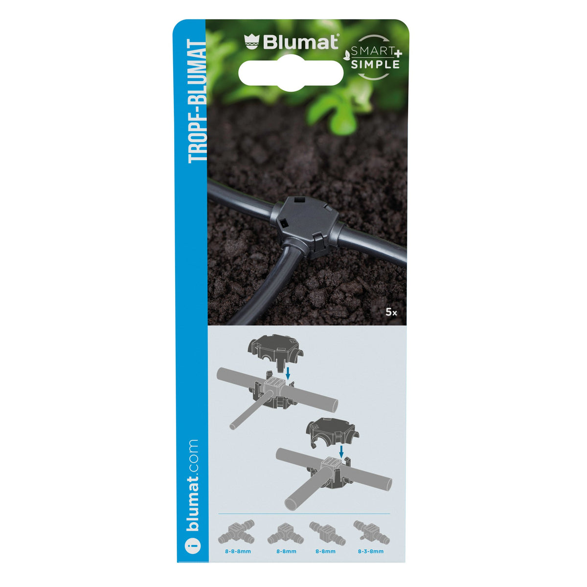 Blumat Schlauchsicherungsklemmen 8-3/8-8 mm, Verpackung Vorderseite
