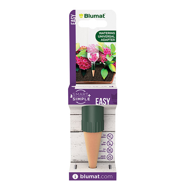 Blumat Easy Flaschenadapter mit Tonkegel, Verpackung Vorderseite