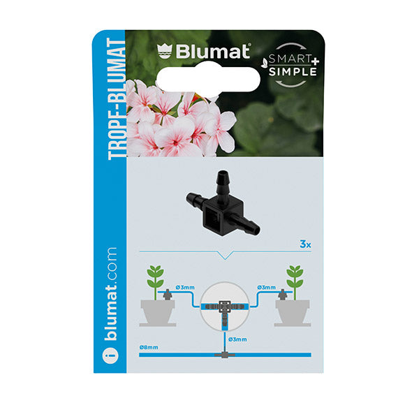 Blumat Mini-Abzweiger 3-3-3 mm, Verpackung Vorderseite