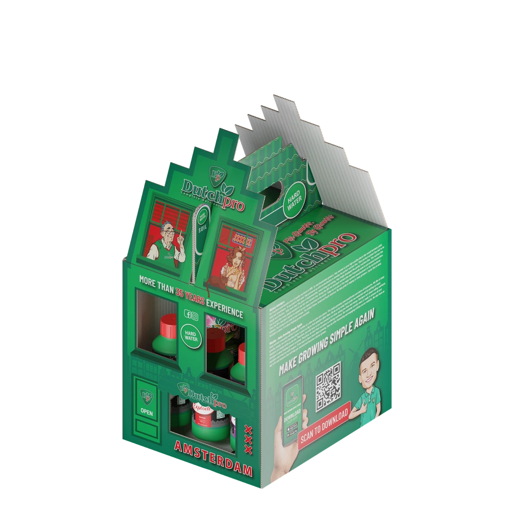 Dutchpro Original Starterpack Erde, hartes Wasser – Box mit aufgestelltem Giebel