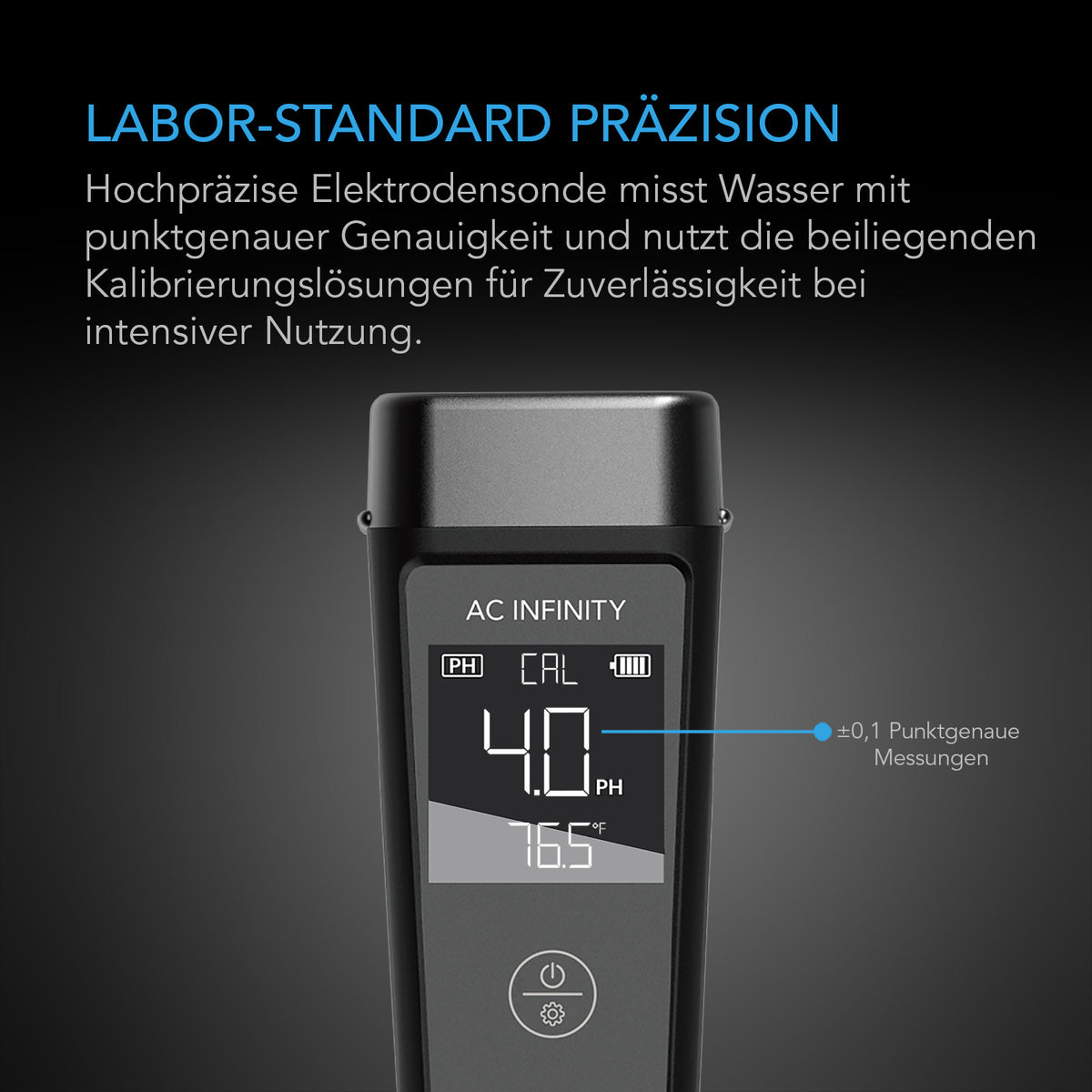 AC Infinity pH-Messgerät-Kit – Infografik Labor-Standard Präzision