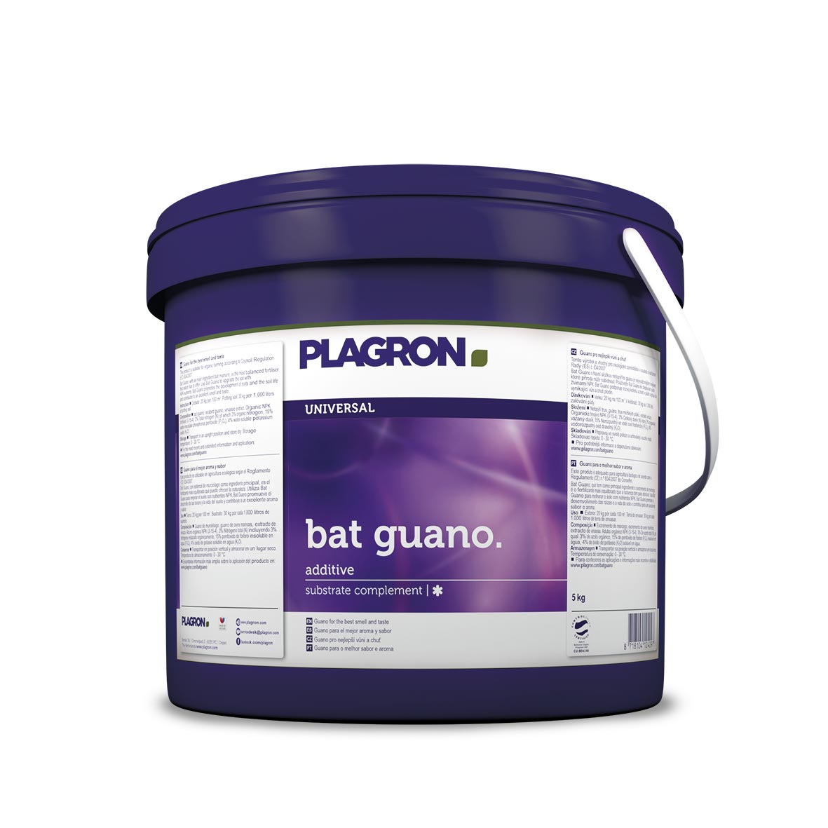Plagron Bat Guano 5 L im Eimer, fester organischer Dünger für Erde