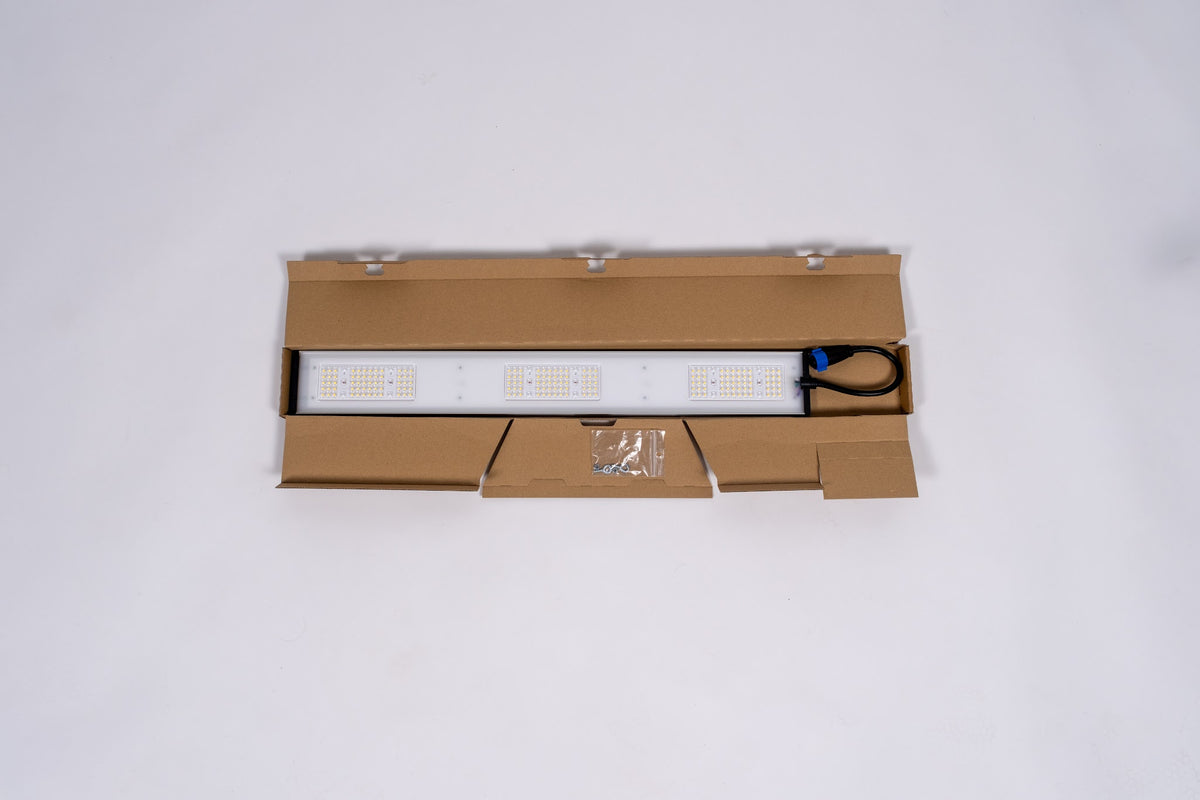 SANlight STIXX 3-80 in der geöffneten Kartonverpackung