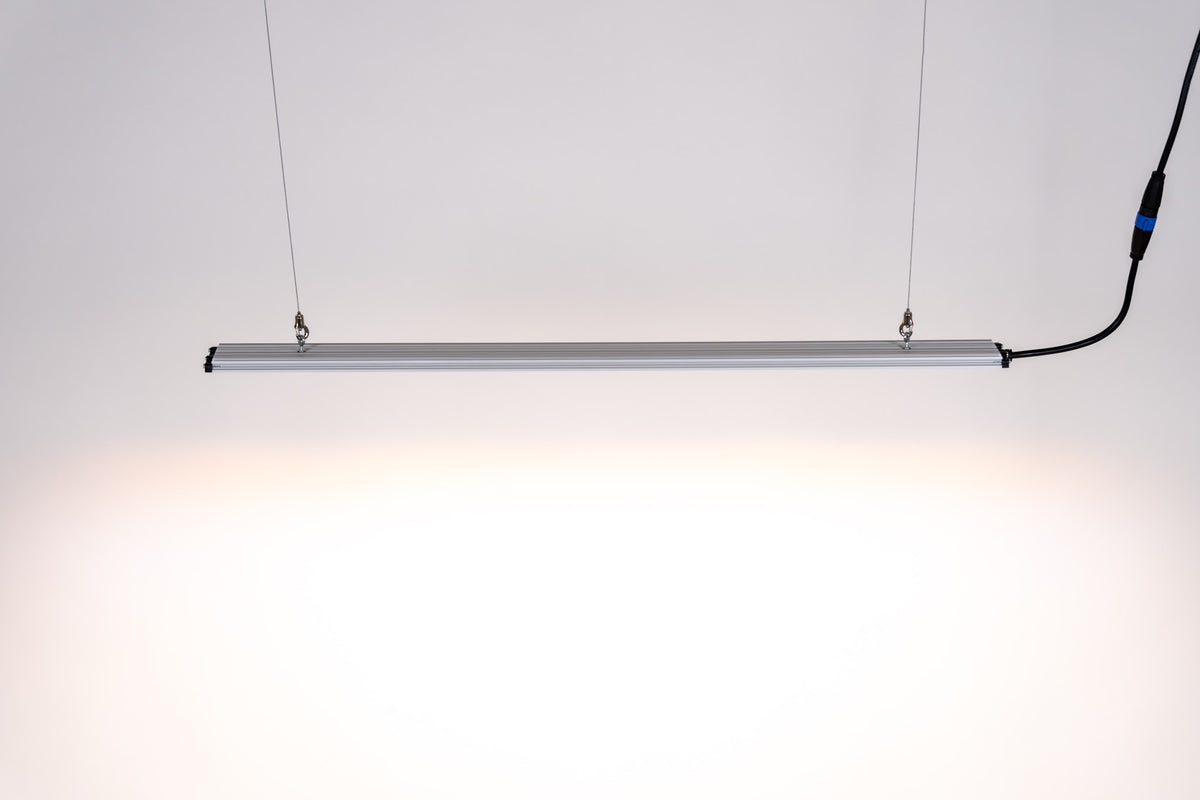SANlight STIXX 4-100 eingeschaltet, hängend in der Seitenansicht