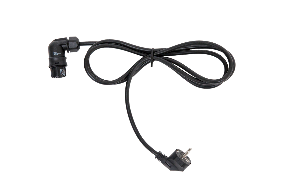 SANlight Stromkabel mit gewinkeltem Leuchtenanschluss und EU-Stecker, freigestellt